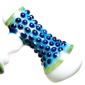 Shop Goo Roo Designs - 23" Hammer Bubbler - Green Blue & White w/ Cobalt in australian