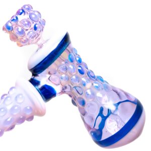 Shop Goo Roo Designs - 24" Hammer Bubbler - Transparent Purple & Purple Fume w/ Cobalt in australian