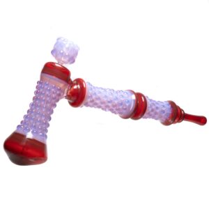 Shop Goo Roo Designs - 23" Hammer Bubbler - Milky Purple & Red in australian