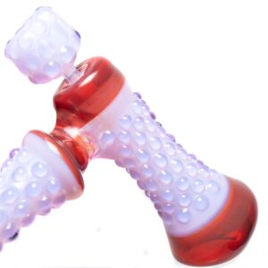 Shop Goo Roo Designs - 23" Hammer Bubbler - Milky Purple & Red in australian