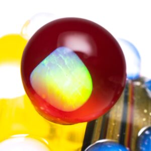 Shop Harold Ludeman - Worked Sec. Slide - 14mm - Trans. Orange & Rainbow in australian