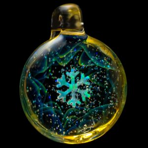 Shop Northern Lights - Fume w/ Crushed Opal Pendant - Snow Flake in australian