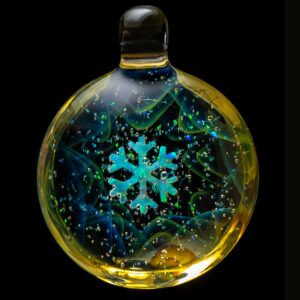 Shop Northern Lights - Fume w/ Crushed Opal Pendant - Snow Flake in australian