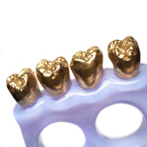 Shop Zii - 2 Finger Ring - Pink w/ Gold Teeth in australian