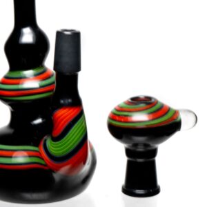 Shop Barto - Fixed Mini Rig - Black w/ Green & Orange Swirl #1 in australian