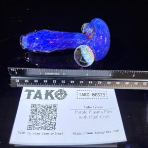Shop Purple Plasma Pipe with Opal Coin in australian