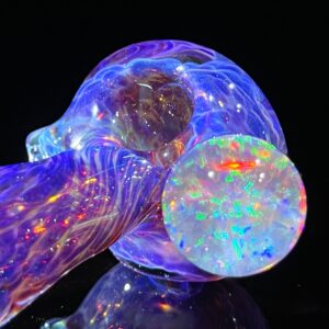 Shop Purple Plasma Pipe with Opal Coin in australian