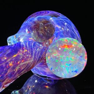 Shop Purple Plasma Pipe with Opal Coin in australian