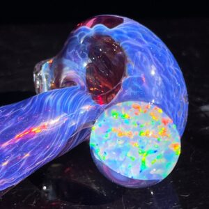 Shop Purple Plasma Pipe with Opal Coin in australian