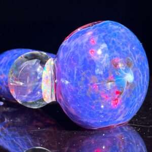 Shop Purple Plasma Pipe with Opal Coin in australian