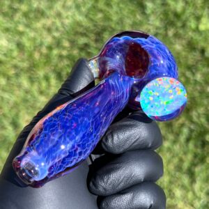 Shop Purple Plasma Pipe with Opal Coin in australian