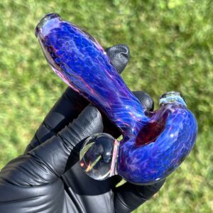 Shop Purple Plasma Pipe with Opal Coin in australian