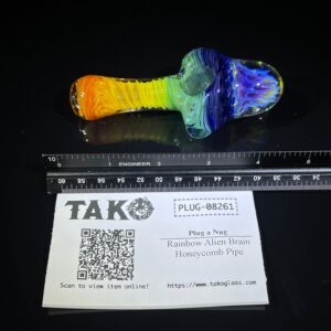 Shop Rainbow Alien Brain Honeycomb Pipe in australian