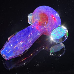 Shop Purple Plasma Pipe with Opal Coin in australian