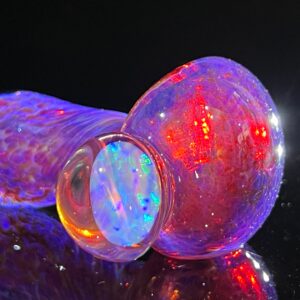 Shop Purple Plasma Pipe with Opal Coin in australian
