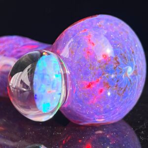 Shop Purple Plasma Pipe with Opal Coin in australian