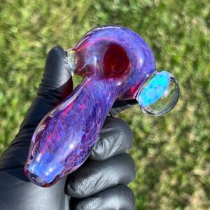 Shop Purple Plasma Pipe with Opal Coin in australian