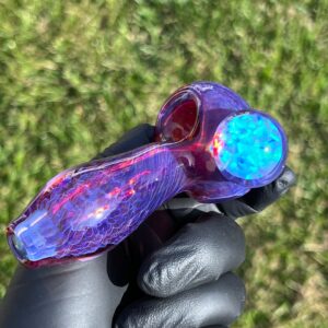 Shop Purple Plasma Pipe with Opal Coin in australian