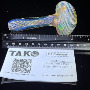 Shop Thick Fume Pipe Green Slyme Marble in australian