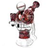 Shop Ery x Santa Cruz Glass - Worked Double Recycler - Mini - Red Elvis, Red & Grey in australian