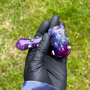 Shop Purple Peanut Pipes + Purple Marble Hammer Combo in australian