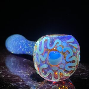 Shop Purple Magic Frit Scribble Pipe in australian