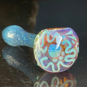 Shop Purple Magic Frit Scribble Pipe in australian