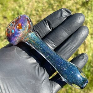 Shop Purple Magic Frit Scribble Pipe in australian