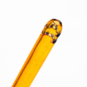 Shop Ill Glass - Custom Mini Beaker - Transparent Orange w/ Rainbow Linework in australian