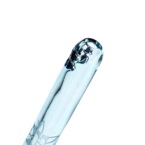 Shop Ill Glass - Custom Mini Beaker - Transparent Blue w/ Rainbow Linework in australian