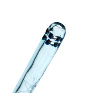 Shop Ill Glass - Custom Mini Beaker - Transparent Blue w/ Rainbow Linework in australian