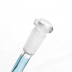 Shop Ill Glass - Custom Mini Beaker - Transparent Blue w/ Rainbow Linework in australian