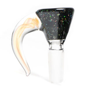 Shop Jakers Glass - Worked Mini Beaker - Crushed Opal & Rainbow Linework in australian
