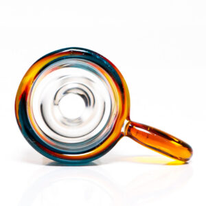 Shop K2 Glass - Worked Snap Slide - 14mm - Fire & Water Wag w/ NS Yellow Handle in australian