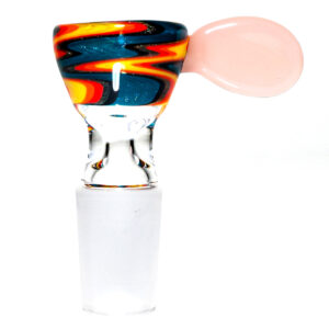 Shop K2 Glass - Worked Snap Slide - 14mm - Fire & Water Wag w/ CFL Pastel Serum Handle in australian