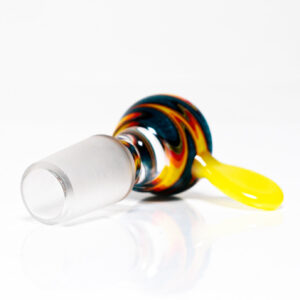 Shop K2 Glass - Worked Snap Slide - 14mm - Fire & Water Wag w/ CFL Pastel Serum Handle in australian