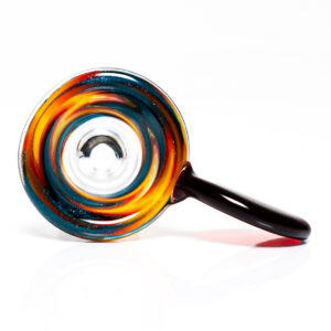 Shop K2 Glass - Worked Snap Slide - 14mm - Fire & Water Wag w/ Red Elvis Handle in australian