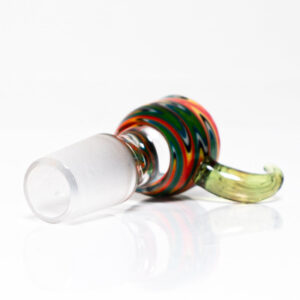 Shop K2 Glass - Worked Snap Slide - 14mm - Fire & Earth Wag w/ CFL Potion Horn in australian