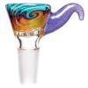 Shop Kevin Howell - Martini Slide - 4 Hole - 14mm - Aqua Multi Color w/ Purple Lollipop in australian