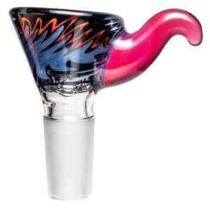 Shop Kevin Howell - Martini Slide - 4 Hole - 14mm - Aqua, Red & Purple Linework w/ Telemagenta in australian