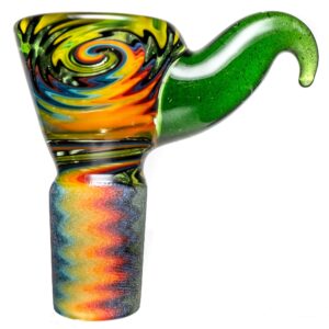 Shop Kevin Howell - Martini Slide w/ Worked Joint - 4 Hole - 18mm - Green Stardust in australian