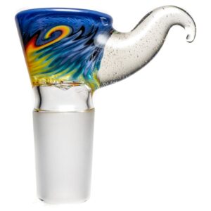 Shop Kevin Howell - Martini Slide - 4 Hole - 18mm - Purple & Rainbow Linework w/ UV Blu V in australian