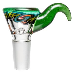Shop Kevin Howell - Martini Slide - 4 Hole - 14mm - Bipolar Linework - w/ Green Stardust in australian