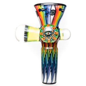 Shop Kevin Murray - Martini Slide - 14mm - White Rainbow Weave & Rainbow Faces in australian