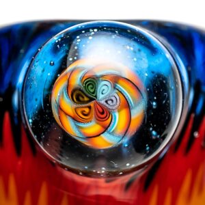 Shop Kevin Howell - Push Slide - 18mm - Transparent Blue Rainbow Linework #2 in australian