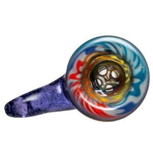 Shop Kevin Howell - Martini Slide w/ Worked Joint - 4 Hole - 18mm - Purple Lollipop in australian