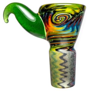 Shop Kevin Howell - Martini Slide w/ Worked Joint - 4 Hole - 18mm - Green Stardust in australian