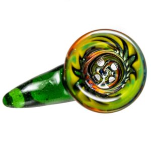 Shop Kevin Howell - Martini Slide w/ Worked Joint - 4 Hole - 18mm - Green Stardust in australian