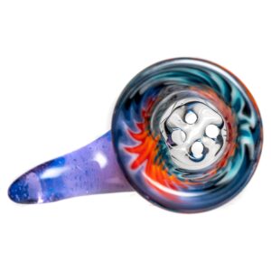 Shop Kevin Howell - Martini Slide - 4 Hole - 18mm - Fire, Ice & Shadow Linework w/ Pink Slyme in australian