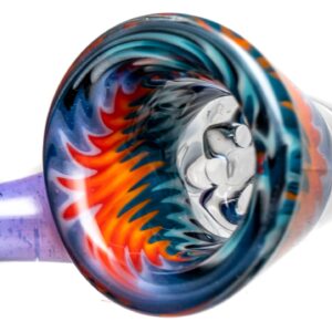 Shop Kevin Howell - Martini Slide - 4 Hole - 18mm - Fire, Ice & Shadow Linework w/ Pink Slyme in australian